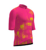 Maillot ciclismo manga corta unisex AXENIA FLUOR PINK - Imagen 2