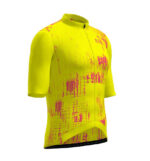 Maillot ciclismo manga corta unisex AXENIA FLUOR YELLOW - Imagen 2