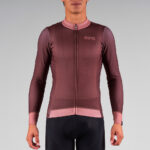 Maillot ciclismo manga larga hombre ANCARES Chocolate