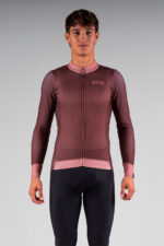 Maillot ciclismo manga larga hombre ANCARES Chocolate