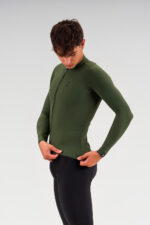 Maillot ciclismo manga larga invierno MISTRAL Verde - Imagen 2